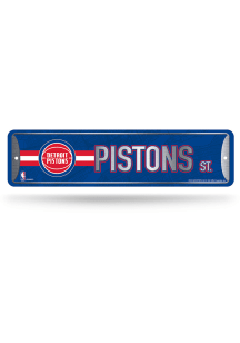 Detroit Pistons 4x15 Metal Street Sign