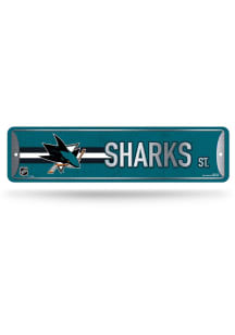 San Jose Sharks 4x15 Metal Street Sign