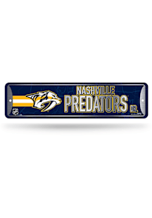 Nashville Predators 4x15 Metal Street Sign - Silver