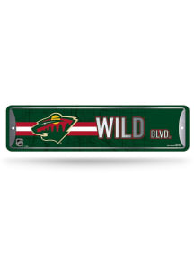 Minnesota Wild 4x15 Metal Street Sign