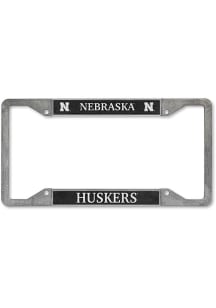 Silver Nebraska Cornhuskers Pewter Design License Frame