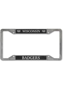 Silver Wisconsin Badgers Pewter License Frame