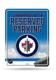 Winnipeg Jets Metal Parking Sign - Silver