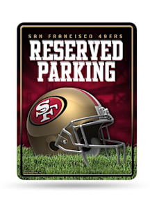 San Francisco 49ers Metal Parking Sign - Silver