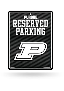 Purdue Boilermakers Metal Parking Sign - Black