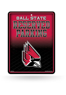Ball State Cardinals Metal Parking Sign