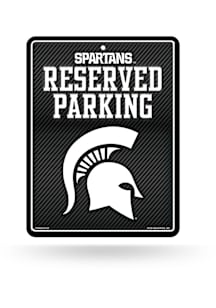 Michigan State Spartans Metal Parking Sign - Black