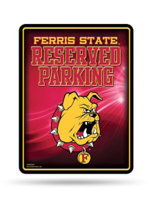 Ferris State Bulldogs Metal Parking Sign - Silver
