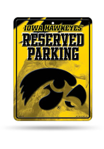 Iowa Hawkeyes Metal Parking Sign - Silver