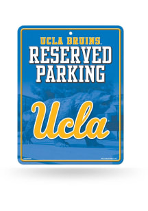 Silver UCLA Bruins Metal Parking Sign