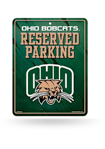 Ohio Bobcats Metal Parking Sign - Silver