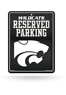 K-State Wildcats Metal Parking Sign - Black
