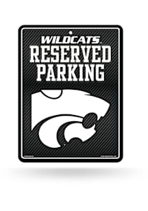 K-State Wildcats Metal Parking Sign - Silver