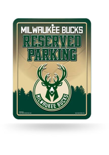 Milwaukee Bucks Metal Parking Sign - Silver