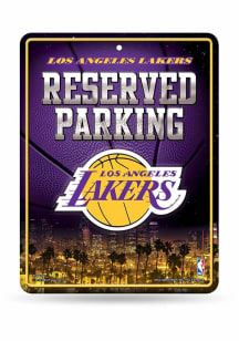 Los Angeles Lakers Metal Parking Sign - Silver