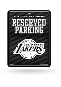 Los Angeles Lakers Metal Parking Sign - Black