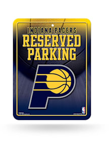 Indiana Pacers Metal Parking Sign - Silver