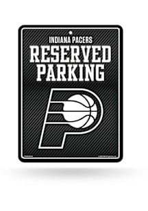Indiana Pacers Metal Parking Sign - Black