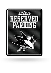 San Jose Sharks Metal Parking Sign - Black