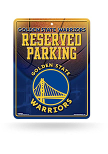 Golden State Warriors Metal Parking Sign - Silver