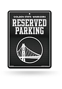 Golden State Warriors Metal Parking Sign - Black