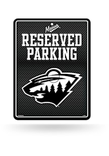 Minnesota Wild Metal Parking Sign - Black
