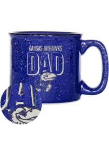 Kansas Jayhawks 12oz Dad Campfire Ceramic Mug - Blue