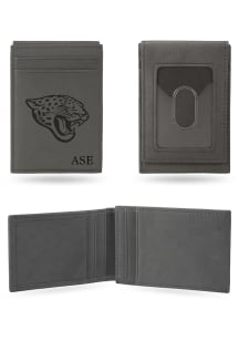Jacksonville Jaguars Personalized Laser Engraved Front Pocket Mens Bifold Wallet