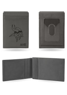 Minnesota Vikings Personalized Laser Engraved Front Pocket Mens Bifold Wallet