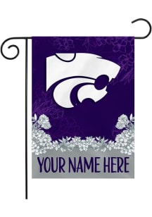 White K-State Wildcats Personalized Garden Flag