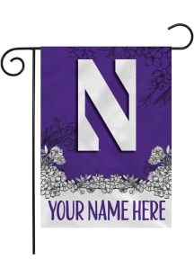 White Northwestern Wildcats Personalized Garden Flag