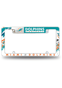 Miami Dolphins All Over Chrome License Frame