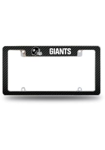 New York Giants Helmet All Over Carbon Fiber License Plate Frame - Black