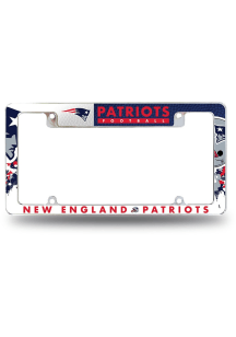 New England Patriots All Over Chrome License Frame