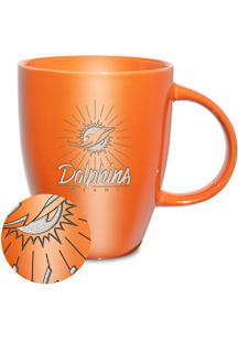 Miami Dolphins 18oz Sunburst Lustre Ceramic Mug - Orange