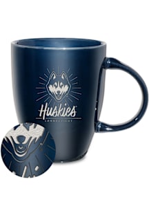 UConn Huskies 18oz Sunburst Lustre Ceramic Mug - Navy Blue