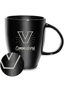 Vanderbilt Commodores 18oz Sunburst Lustre Ceramic Mug - Black