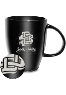 South Dakota Coyotes 18oz Sunburst Lustre Ceramic Mug - Black