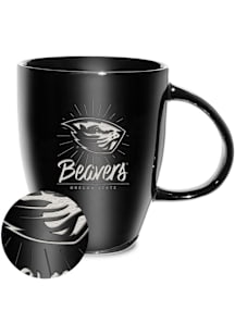 Oregon State Beavers 18oz Sunburst Lustre Ceramic Mug - Black