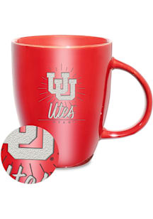 Utah Utes 18oz Sunburst Lustre Ceramic Mug - Red