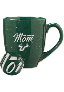 South Florida Bulls Mom 16oz Speckle Ceramic Mug - Green