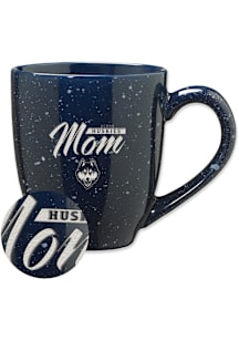 UConn Huskies Mom 16oz Speckle Ceramic Mug - Navy Blue