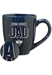 UConn Huskies 16oz #1 Dad Speckle Ceramic Mug - Navy Blue