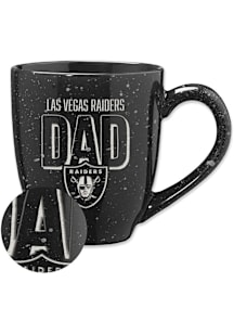 Las Vegas Raiders 16oz #1 Dad Speckle Ceramic Mug - Black