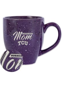 TCU Horned Frogs Mom 16oz Speckle Ceramic Mug - Purple