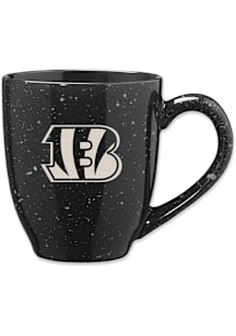 Cincinnati Bengals 16oz Team Logo Speckled Ceramic Mug - Black