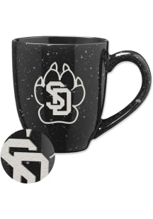 South Dakota Coyotes 16oz Speckle Ceramic Mug - Black