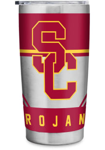 Silver USC Trojans 20oz Stainless Steel Tumbler