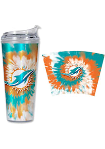 Miami Dolphins 24oz Metallic Tumbler - Teal