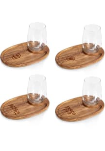 San Diego Padres 4 Piece Wine and Appetizer Serving Tray